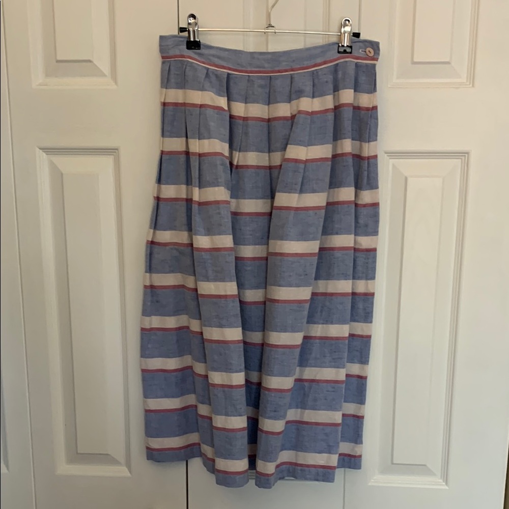 Striped Blue and White Skirt